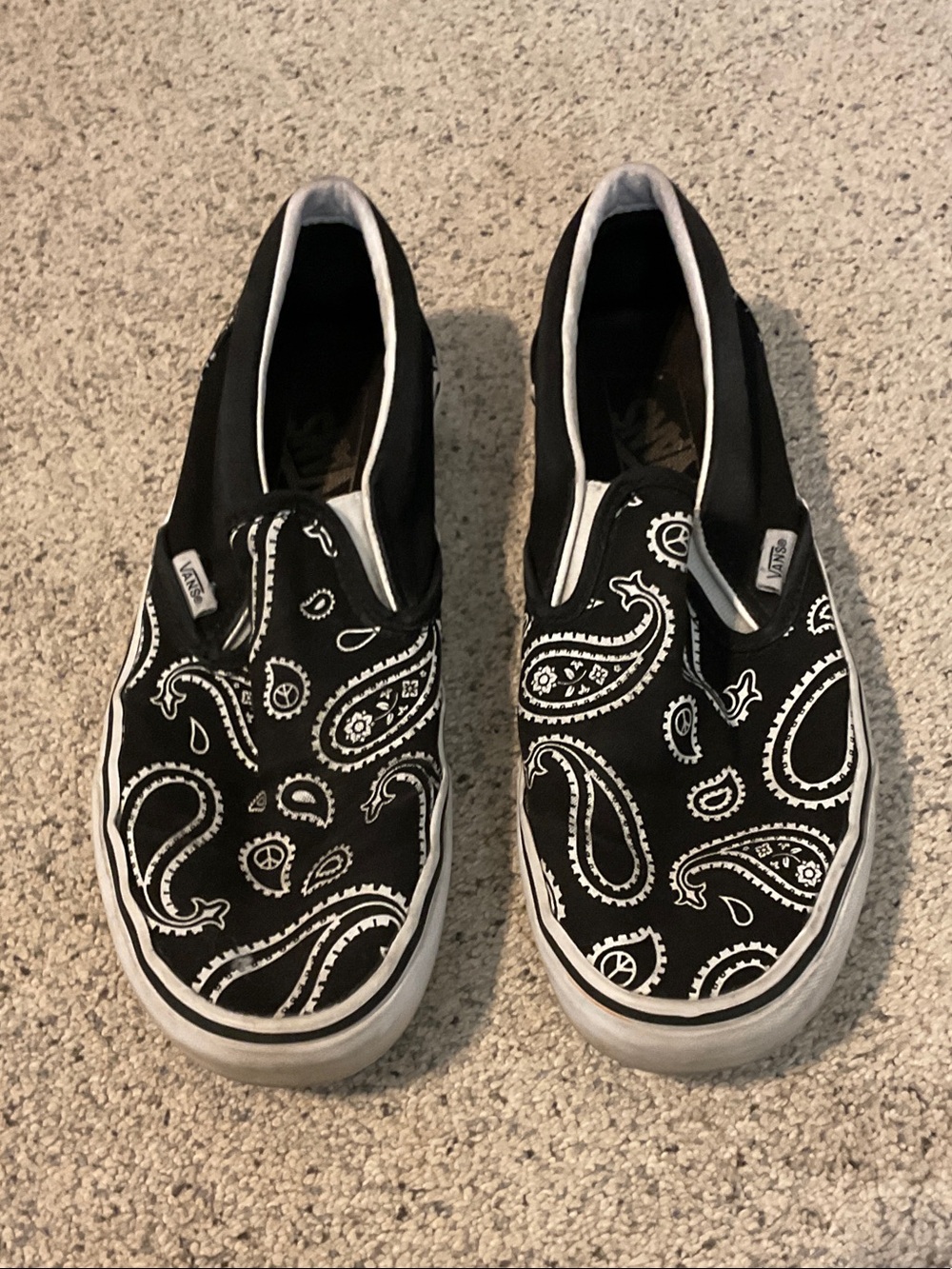 Vans Slip-On Canvas Sneakers - Black & White